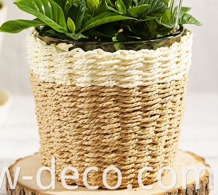 rattan wrapped glass